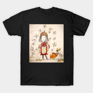 The Little Acorn Girl Christmas T-Shirt